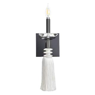 StyleCraft Marquette Tassel Wall Sconce - 5"W x 5"D x 14.5"H