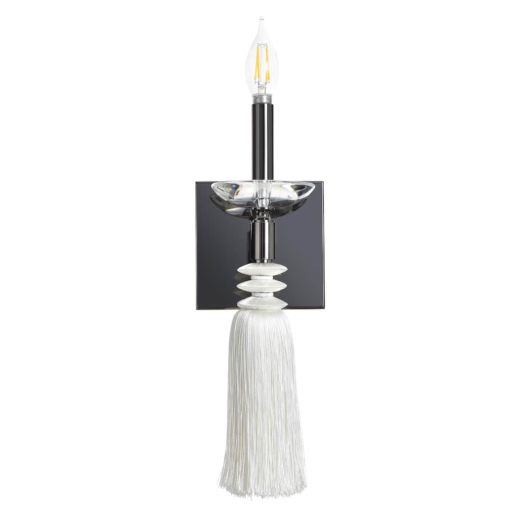 StyleCraft Marquette Tassel Wall Sconce - 5"W x 5"D x 14.5"H