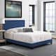 Boyd Sleep Zander Faux Leather Upholstered Bed Frame - Blue - Twin