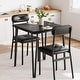 preview thumbnail 12 of 22, Dining Table Set of 2, Kitchen Table with Upholstered Chairs Dinning Table Set - 29.1x29.1x30in