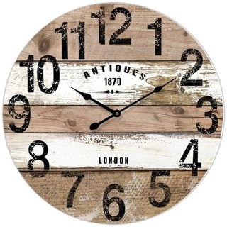 Antiques 1870 London Planks Look Wall Clock - Bed Bath & Beyond - 40305464