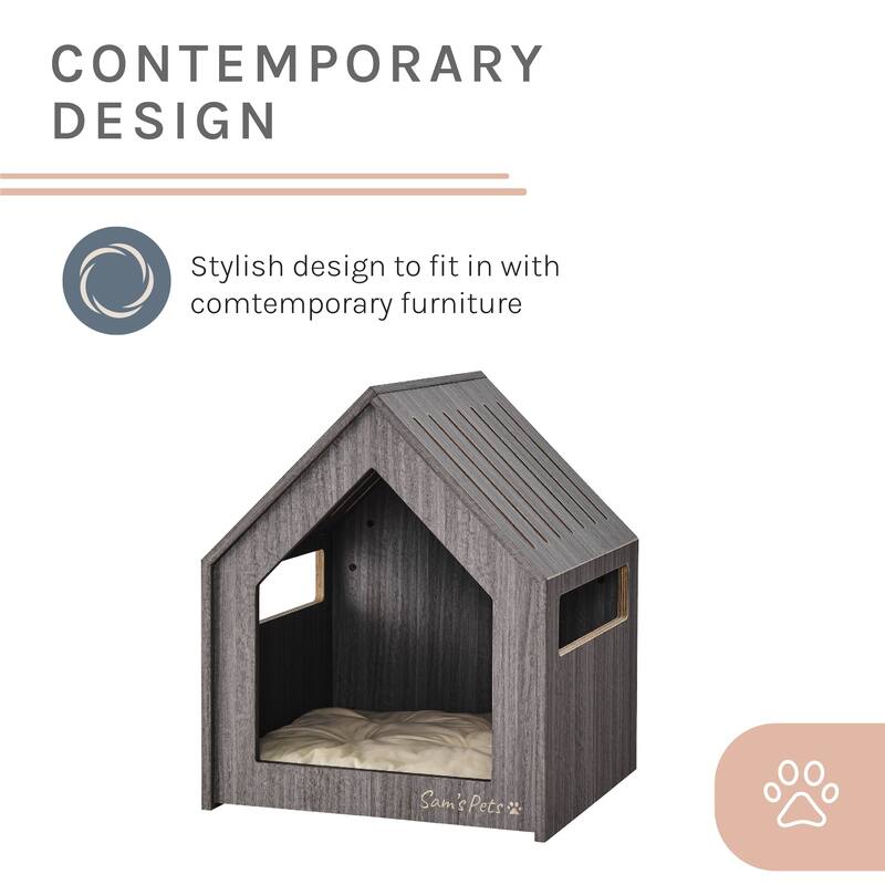 Forest 23'' Dog House In Gray - 23