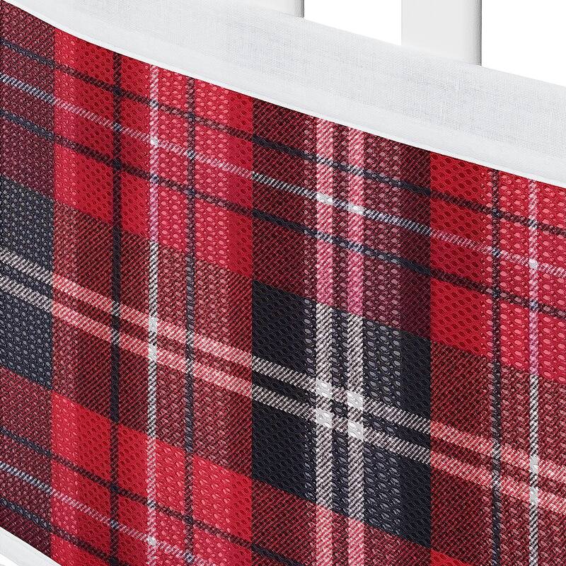 Sweet Jojo Designs + BreathableBaby Breathable Mesh Crib Liner Red Plaid Boy -Tartan for Rustic Patch Collection