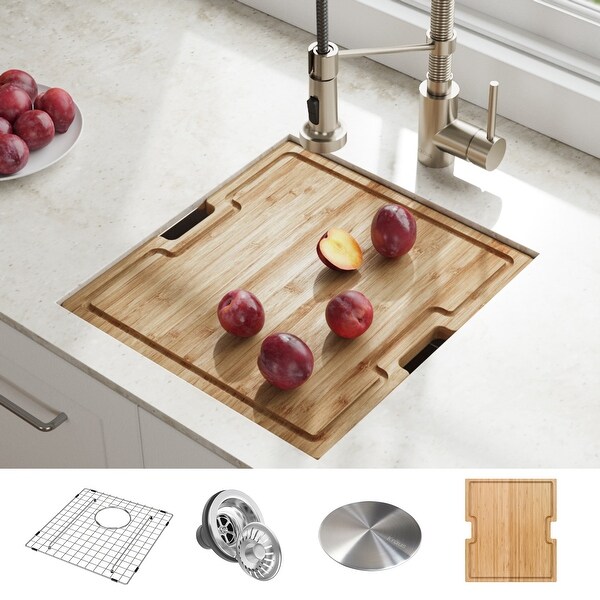 KRAUS Kore Workstation Undermount Stainless Steel Kitchen Sink