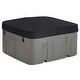 preview thumbnail 6 of 6, LifeSmart LS100 Taupe 4 Person Plug and Play Square Hot Tub Spa with Black Cover - 270