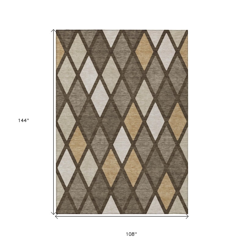 HomeRoots Geometric Transitional Rectangle Outdoor Rug