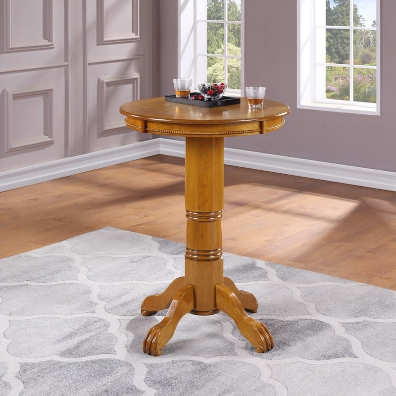 Florence 30-inch Round Wood Pub Table