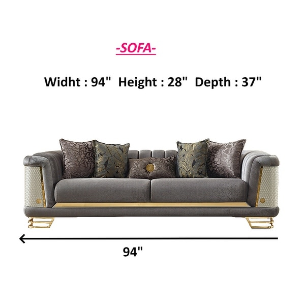 Rena 3 Pieces Living Room Sets 1 Sofa 2 Chair - Bed Bath & Beyond