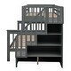 preview thumbnail 7 of 8, Twin-Over-Full Bunk Bed with Twin size Trundle Bed, Storage Stairs and Guard, Gray