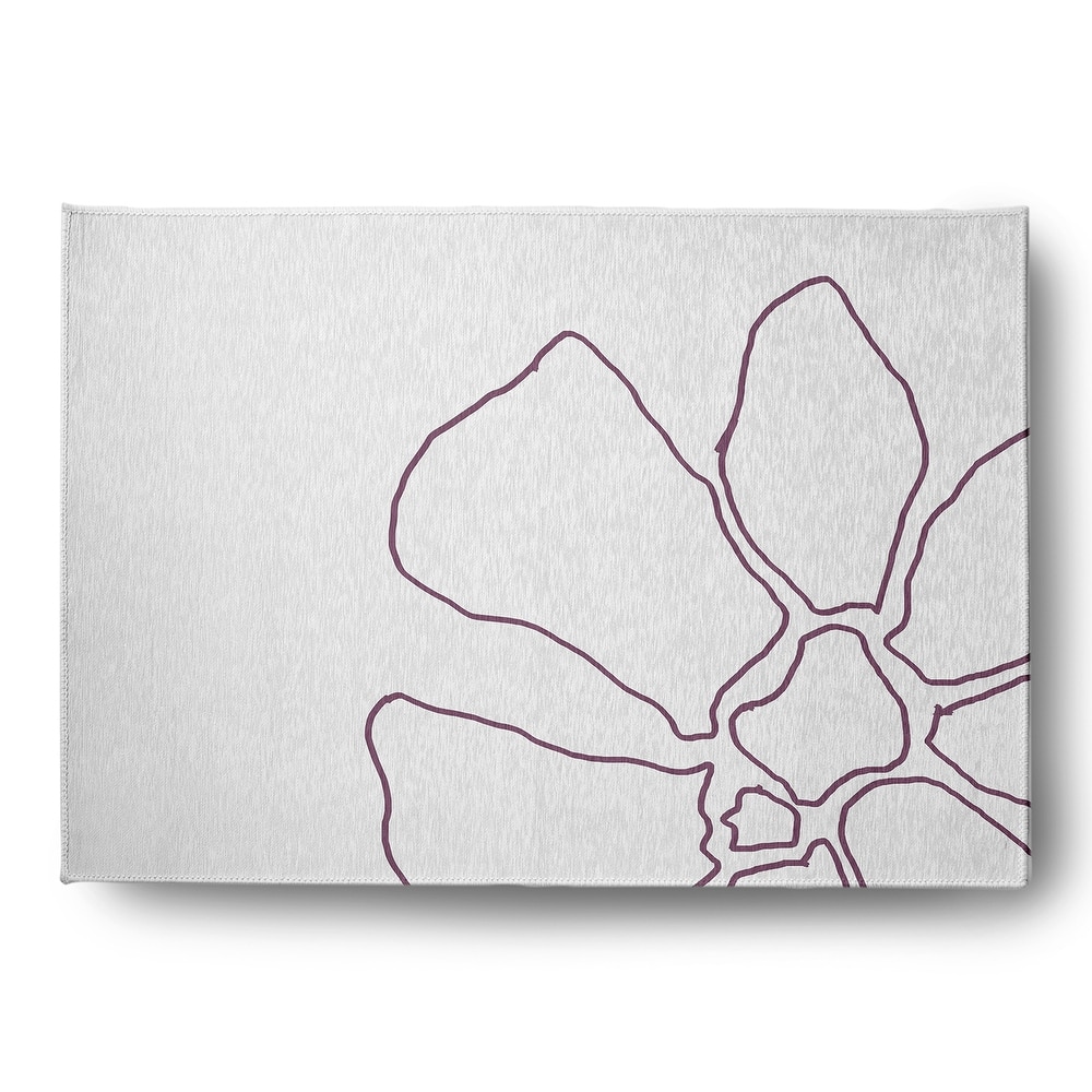 Petal Lines Spring Chenille Indoor/Outdoor Rug