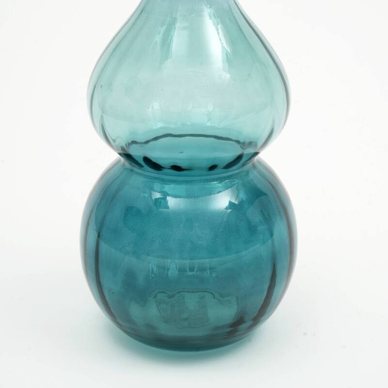 Opulent Bauble Glass Vase - Elegant 6.5x14 Inch Statement Piece