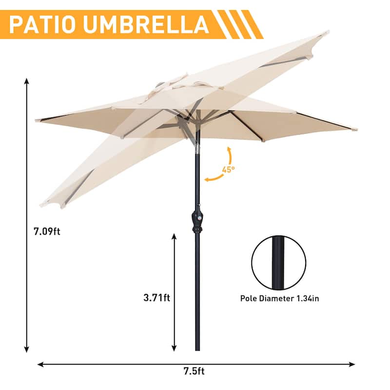 Ainfox Patio Umbrella Without Base for Garden Patio