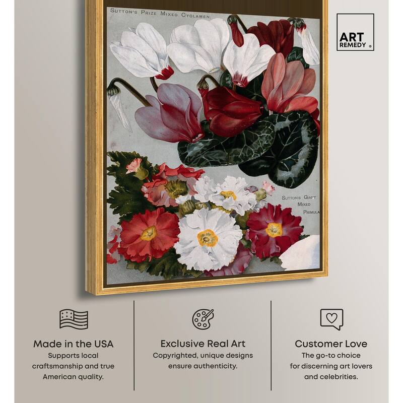 Cyclamens Canvas by Art Remedy