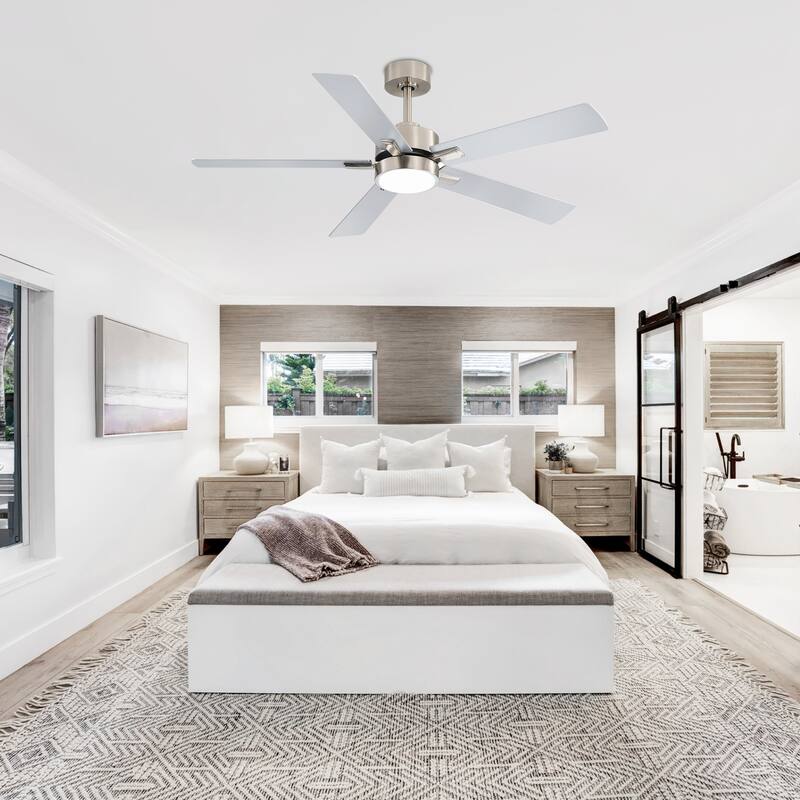 52-IN LED Ceiling Fan with Light Kit and Remote- 5 Blade