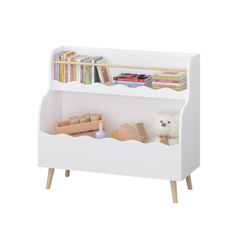 Kids Bookcaes, Children Book Organizer, Toy Storage Cabinet Organizer,White