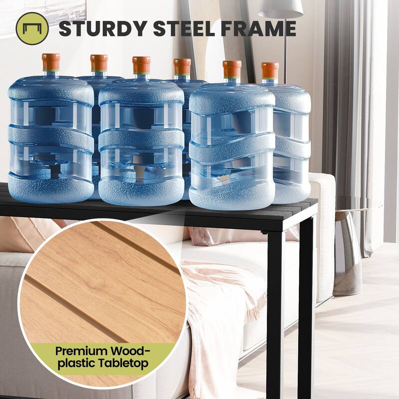 Outdoor Patio Bar Stools Set Rectangle Bar Table and Barstools with Cushion - N/A
