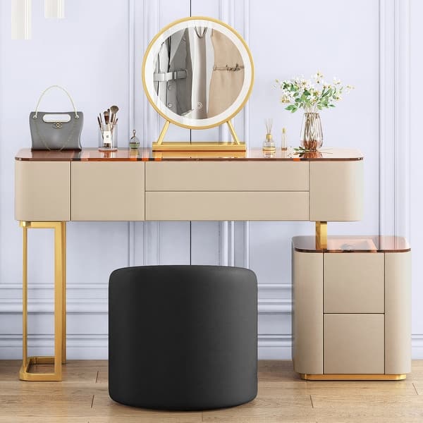 chinese dress ladies Makeup Stool Dressing Stool Chair Ins Bedroom Light Luxury Minimalist – Fab  Houzz main image 1