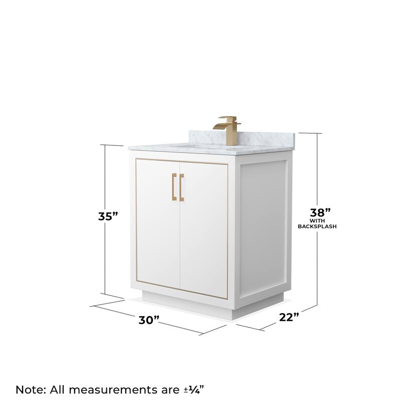 Wyndham Collection WCF1111-30S-NAT-M24 Icon 30" Free Standing Single