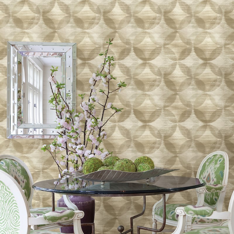 A-Street Prints Alchemy Honey Geometric Wallpaper