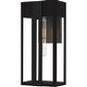 preview thumbnail 1 of 5, Boswell 1-Light Matte Black Outdoor Wall Lantern