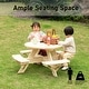 preview thumbnail 3 of 6, Wooden Kids Round Picnic Table Bench, Outdoor Children's Backyard Table, Crafting, Dining, and Playtime Patio Table