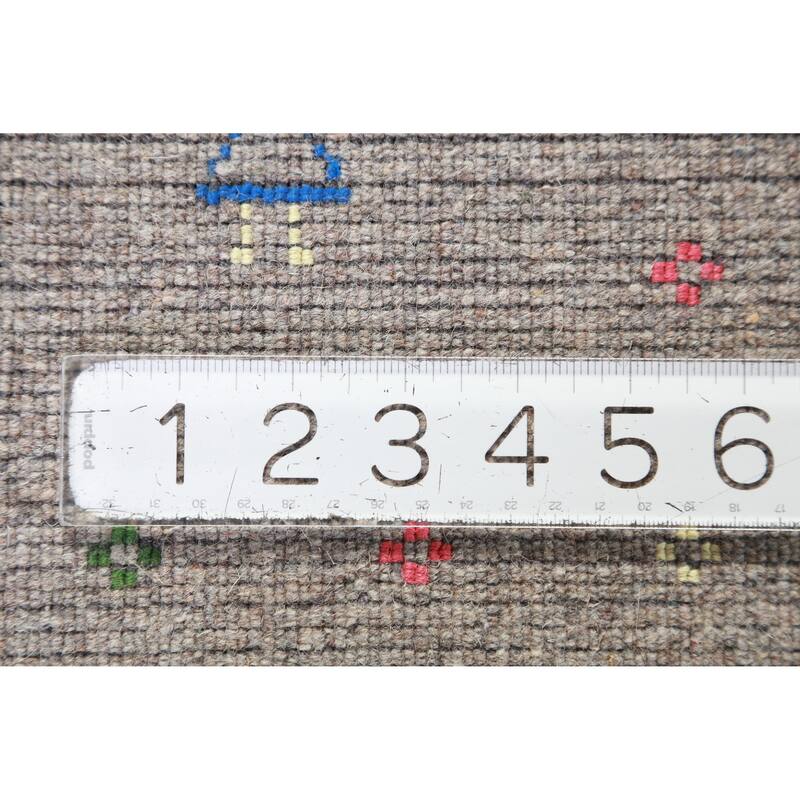 Hand Knotted Oriental 100% Wool Carpet Tribal Animal Pictorial Greys & Charcoal Gabbeh Area Rug - 10' 1'' X 8' 5''