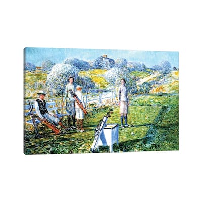 iCanvas "A Game of Golf, 1923 " by Childe Hassam Canvas Print