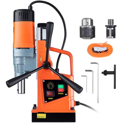 VEVOR 1300W to 1550W Magnetic Drill 1.57" 2" Boring 500 to 810 RPM Portable Electric Press for Various Surfaces and Improvements