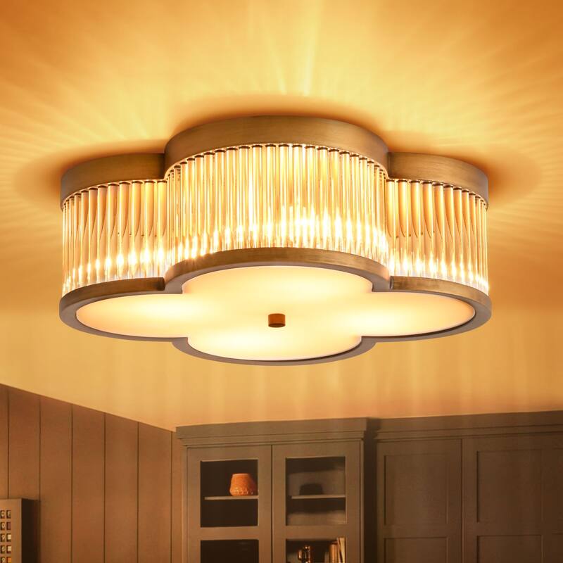 15.7" 4 - Light Modern Flush Mount Ceiling Light for Bedroom - 4 Light