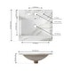 preview thumbnail 73 of 120, JONATHAN Y Aubert 3-Hole Rectangular Ceramic Single Sink Basin Vanity Top