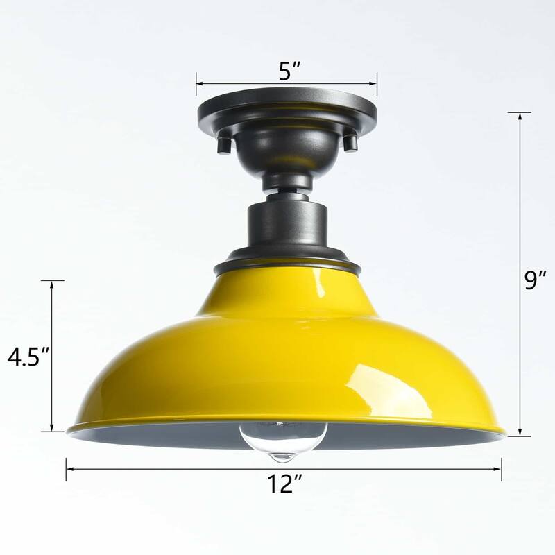 Cilento Farmhouse Ceiling Light Semi Flush Mount 1-Light