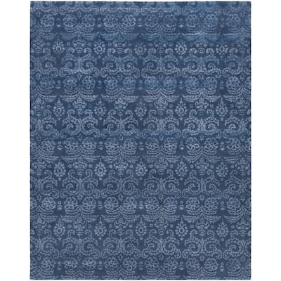 Hand-Tufted Horsham Damask Viscose Area Rug