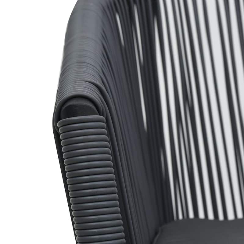 vidaXL Patio Chairs 2 Pcs Wicker Patio Dining Chair with Cushion PE Rattan