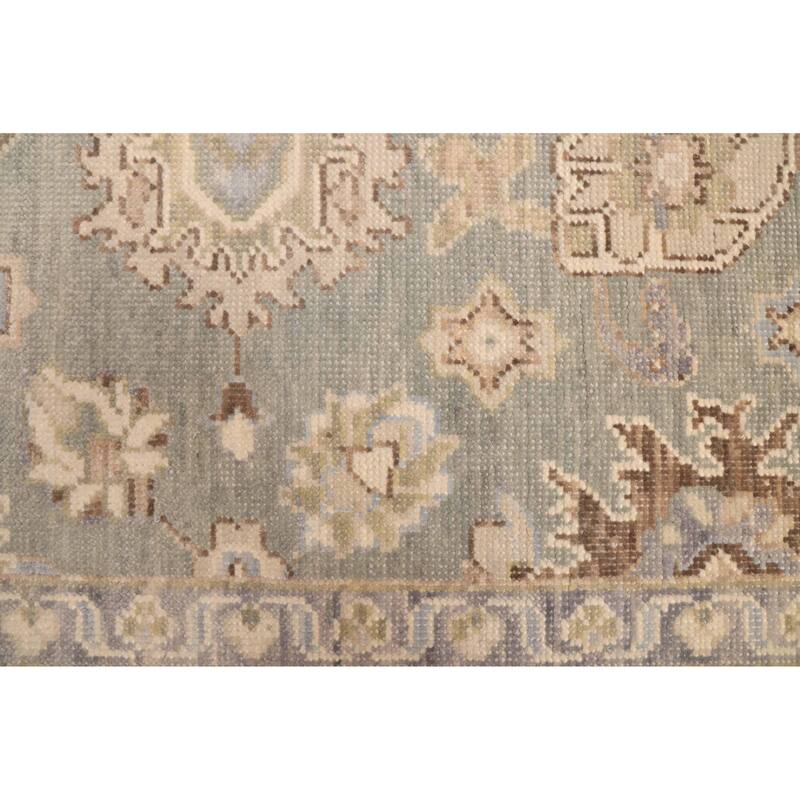 ECARPETGALLERY Hand-knotted Modern Oushak Sage Wool Rug - 8'1 x 10'1