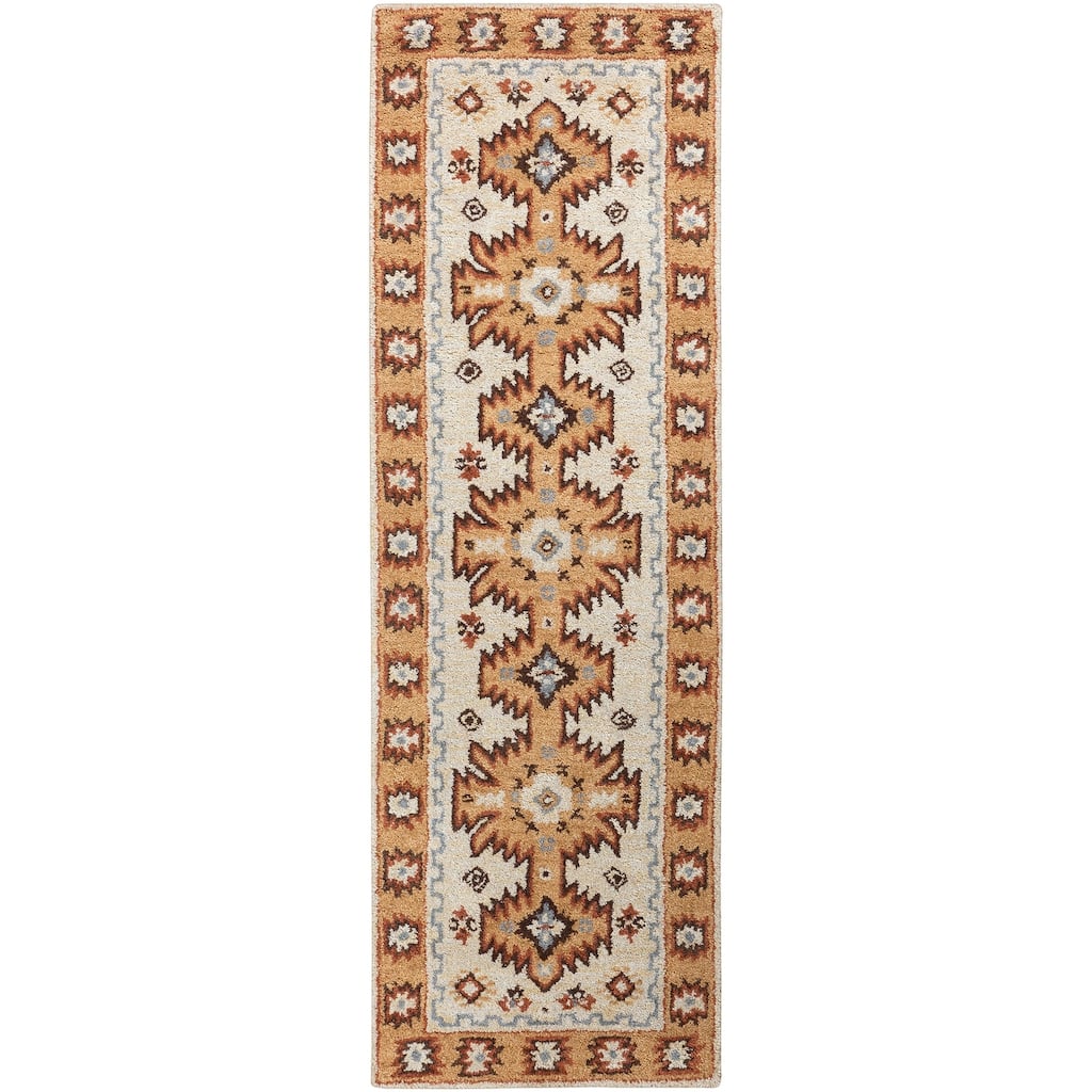 Hand-tufted Southwestern Aztec Waelder Wool Area Rug