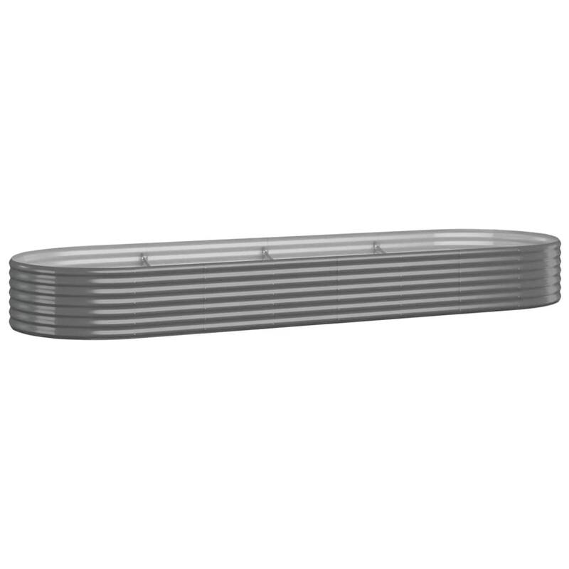 vidaXL Garden Raised Bed Patio Outdoor Raised Planter Box Powder-coated Steel