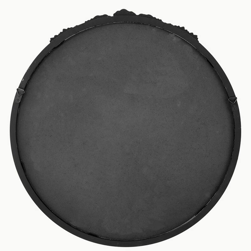 30"x30" Round Hand Carved Antique Mirror Frame