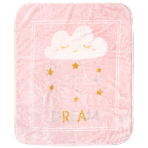 slide 1 of 1, Hudson Baby Infant Girl High Pile Plush Blanket, Dream Stars, One Size - Dream Stars - One Size One Size - Dream Stars