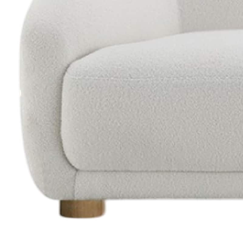 Oliver Accent Sofa Chair, Round Back Sloped Arms, Soft White Boucle