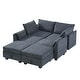 preview thumbnail 4 of 6, Large U-Shape Modular Sectional Sofa, Convertible Sleeper Sofa with Reversible Chaise