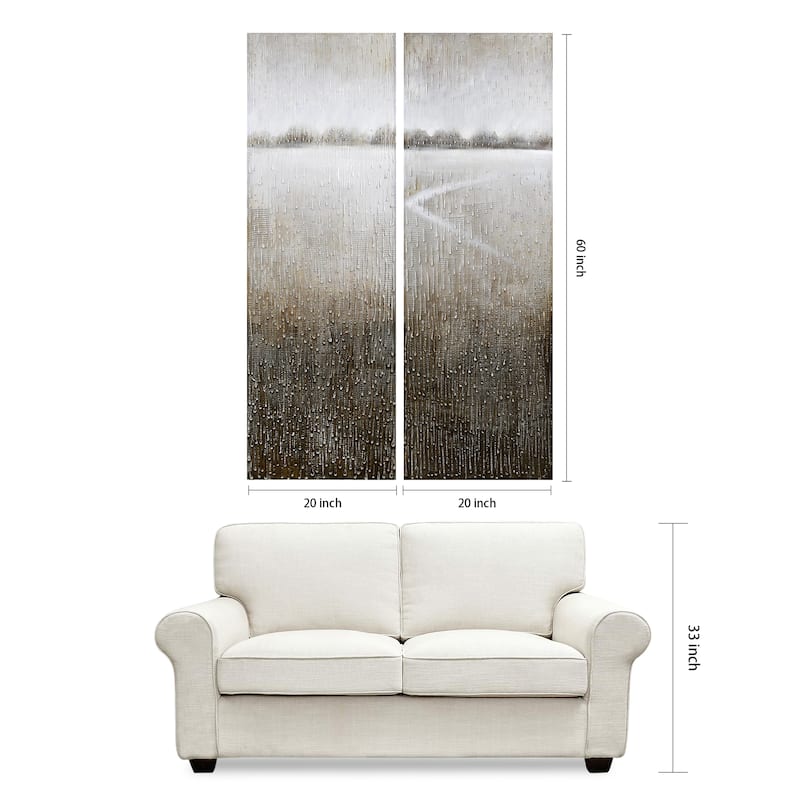 Listlessness Textured Metallic Hand Painted Canvas Wall Art by Martin Edwards