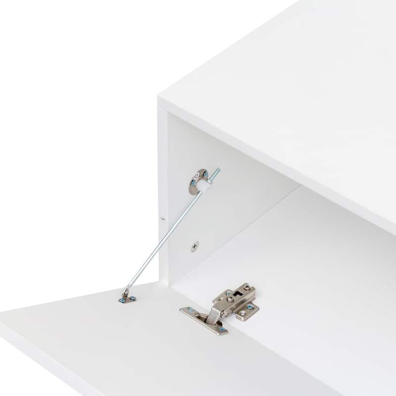 Wall Mounted Media Console 63 Inch Modern Floating TV Stand with Drop Down Storage for 50 to 59 Inch TVs