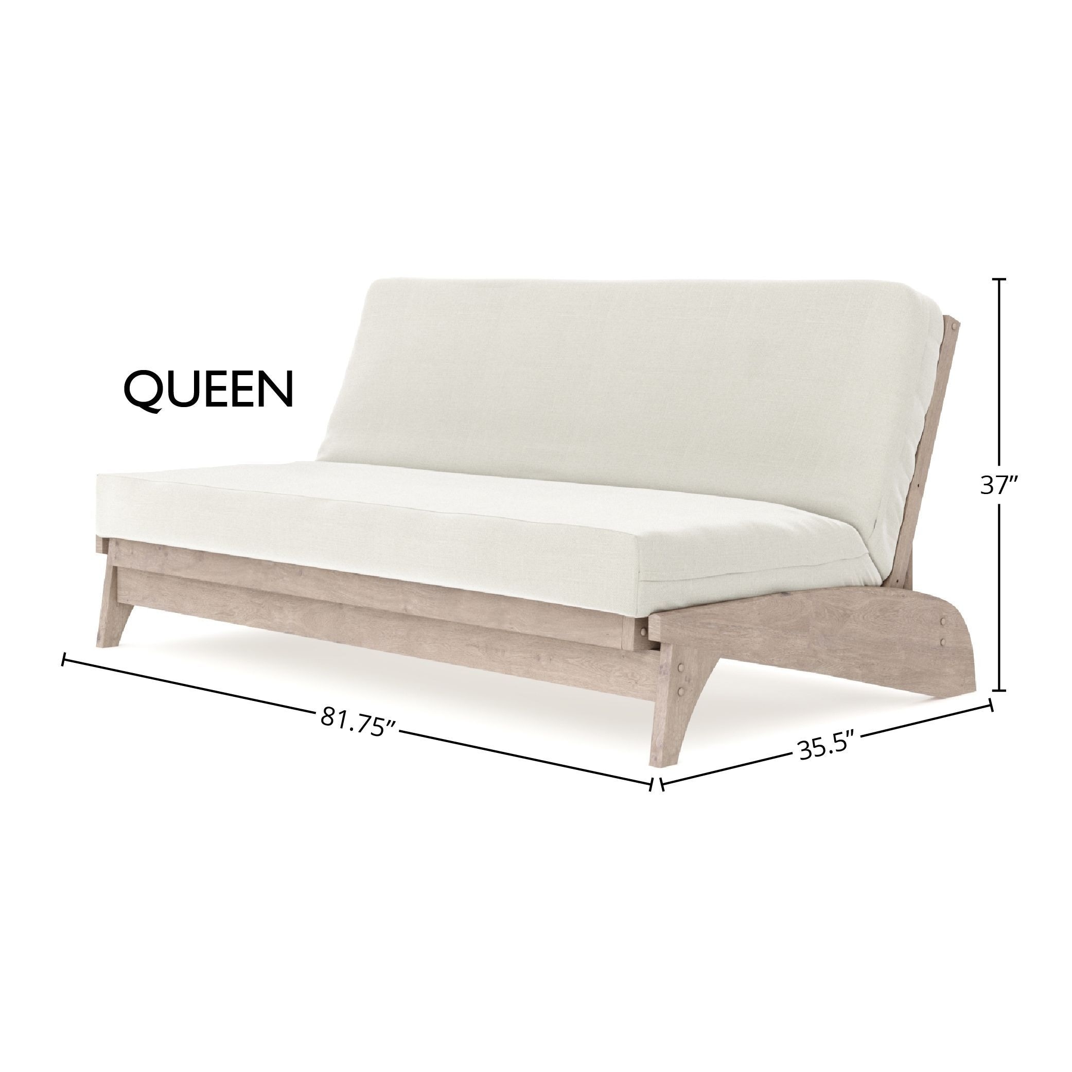 White queen futon frame deals