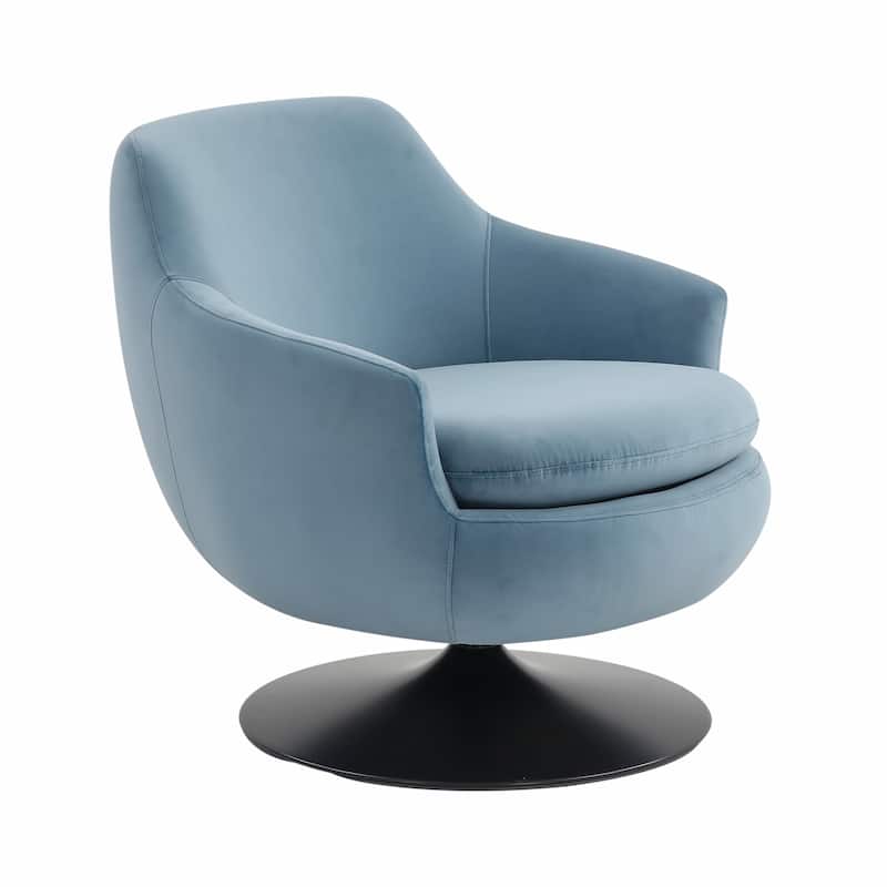 SAFAVIEH Couture Kristell Velvet Swivel Accent Chair - 31.1" W x 32.3" L x 29.5" H - 31Wx32Dx30H