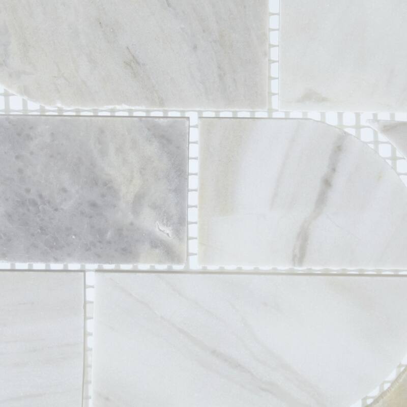 Daltile Pietra Divina Marble Natural Stone Cupola Mosaic in Polished & Honed (10 PC Per Carton) (9.60 SQFT Per Carton)