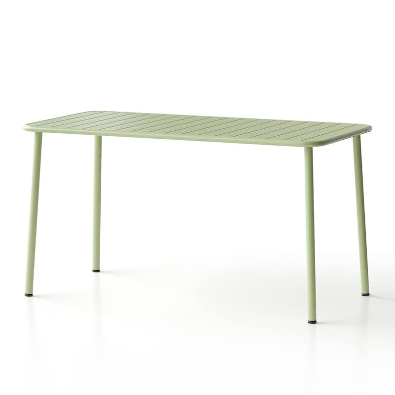 Long Table Outdoor Dining Table Villa Courtyard Balcony Table Outdoor Leisure Table Simple Garden Waterproof Table - Frosty Green