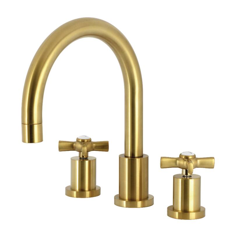 Kingston Brass Millennium Two-Handle Deck Mount Roman Tub Faucet - Brushed Brass