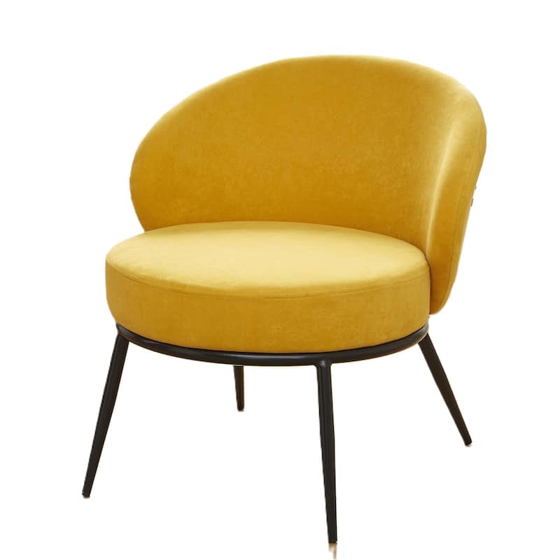 Mid Century Velvet Upholstered Living Room Accent Chair