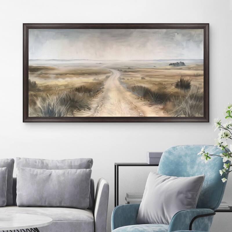 Masterpiece Art Gallery| Dusty Trails by Annabelle Hall - Framed Canvas Art Print
