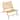 Teak Wood Reclining Chair for Patio with Ergonomic Backrest and Smooth Edges for Garden or Balcony Use - 36.5" x 23.5" x 27"